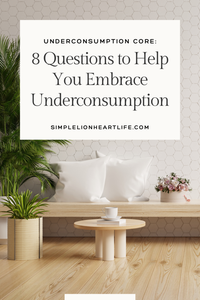 Underconsumption Core: 8 Questions to Help You Embrace Underconsumption